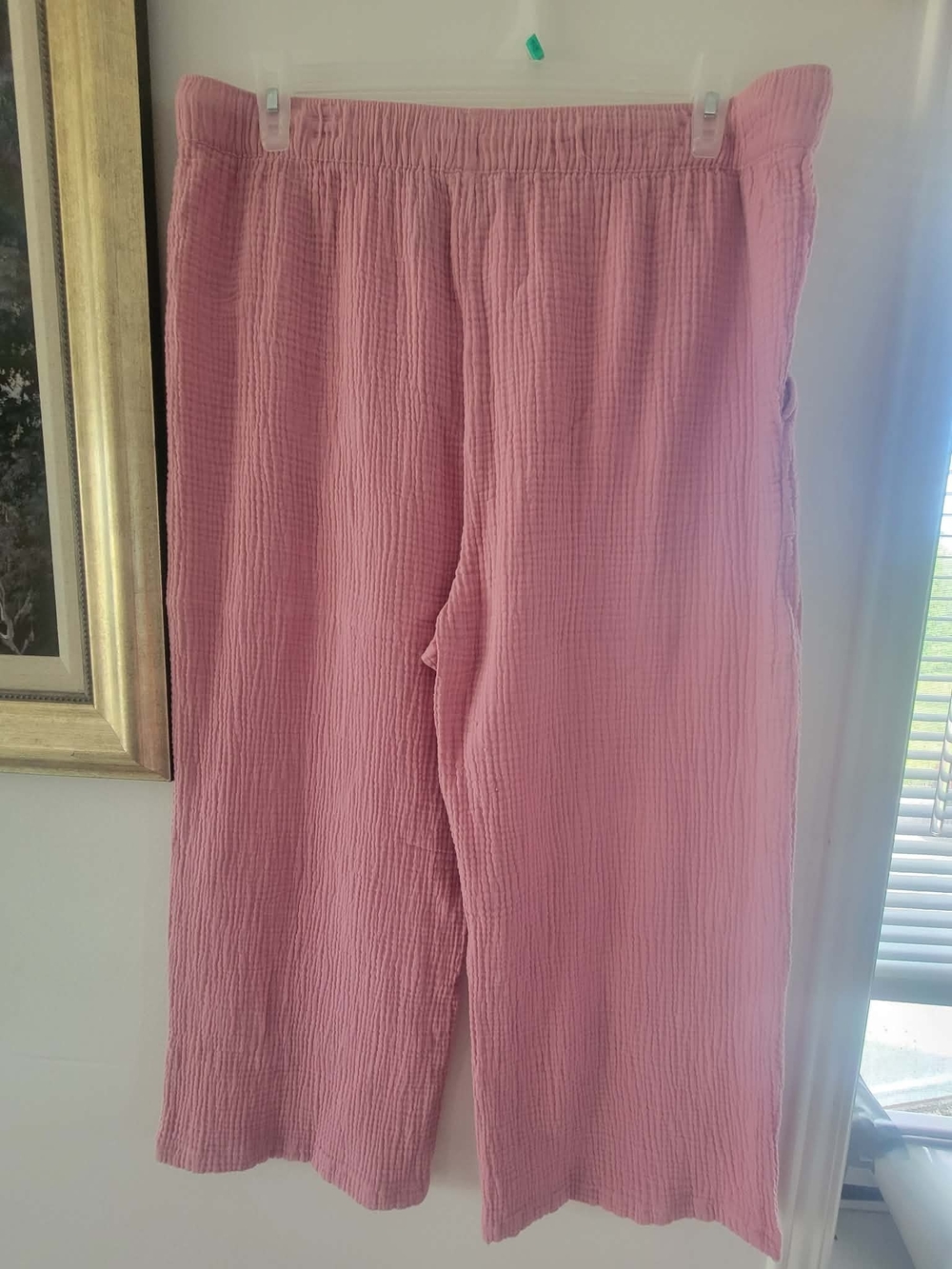 George Pink Crinkled Pull-On Pants